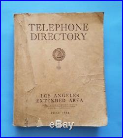 -RARE- 1936 LOS ANGELES City LA County Telephone Directory California Phone Book