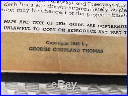 RARE 1946 Edition THOMAS BROTHERS ATLAS Map Book Los Angeles County Guide