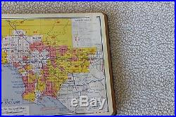 RARE 1956 Edition THOMAS BROTHERS ATLAS Map Book Los Angeles and orange county