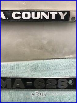 RARE KMA 628 License plate frame LOS ANGELES COUNTY SHERIFF'S DEPARTMENT SHERIFF