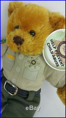 RARE Los Angeles County Sheriff Beanie Baby Plush Teddy Bear Uniform 9 NEW