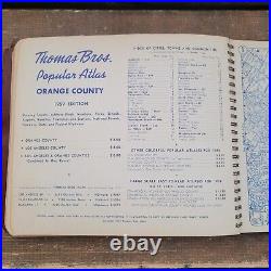 RARE Original 1959 Thomas Bros. Los Angeles Orange Counties Street Atlas MAPS