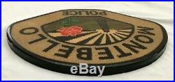 RARE Police Large Wall Plaque Patch Los Angeles County, Montebello California