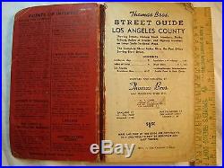 RARE Thomas Bros. LOS ANGELES COUNTY STREET GUIDE 1954