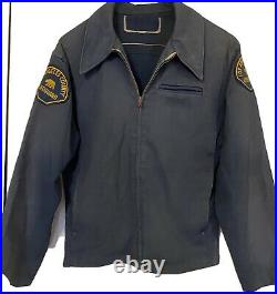 RARE! True Vintage Los Angeles County Lifeguard Jacket Coat California Navy Blue