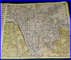 RARE Vintage Thomas Bros Popular Atlas Of Los Angeles County 1954 Edition map