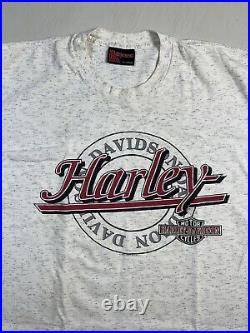 RARE Vtg 1992 L. A. COUNTY Harley Davidson T Shirt Holoubek Sz XL USA Made AS IS