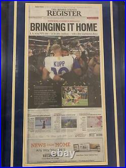Rams Super Bowl LVI Orange County Register original newspaper framed