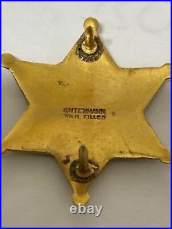 Rare 1950's Los Angeles County Sheriff Expert Shooting Pin Gold Filled