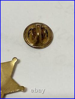 Rare 1950's Los Angeles County Sheriff Expert Shooting Pin Gold Filled 1 Pin