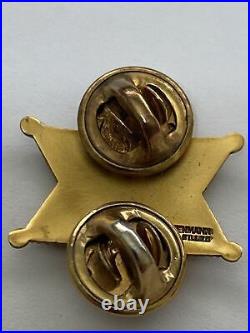 Rare 1950's Los Angeles County Sheriff Expert Shooting Pin Gold Filled 2