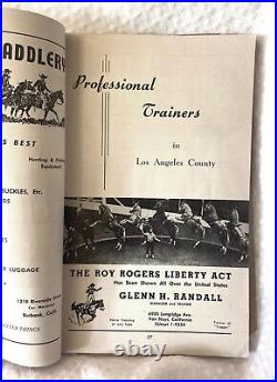 Rare Vintage 1949-50 Horseman's Illustrated Directory Los Angeles County Calif