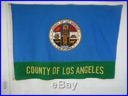 Rare Vintage Los Angeles County Flag California State Cotton Linen