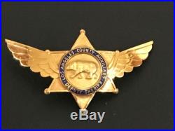 Rare Vintage Los Angeles County Sheriff Auxiliary Cap Piece LASD
