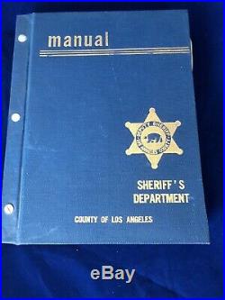 Rare Vintage Los Angeles County Sheriff Official Manual