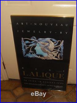 Rene Lalique Vintage Framed Art Nouveau Los Angeles County Museum Of Art Poster