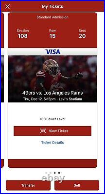 San Francisco 49ers vs Los Angeles Rams