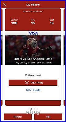 San Francisco 49ers vs Los Angeles Rams