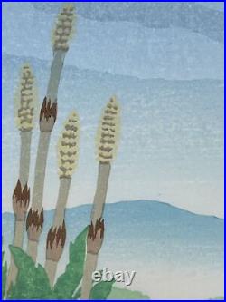 Seiji Sano Woodblock Print 16.5X24.6Cm Sprout Of Buds Los Angeles County Mus