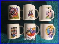 Set of 6 1990s Los Angeles County Fair Coffee Mugs GREAT CONDITION