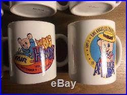 Set of 6 1990s Los Angeles County Fair Coffee Mugs GREAT CONDITION