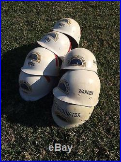 Set of 7 Helmets, Los Angeles County Personal Protection, FIRE, WARDEN, CO ORD