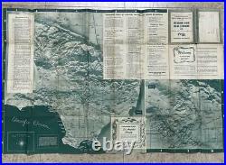 Sightseeing Map Los Angeles City And County For Service Men And Women 1945 WWII