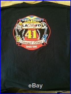 Sunset Strip-Hollywood, Los Angeles County Fire Station #41 Lrg Blue Shirt NWOT