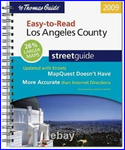 THE THOMAS GUIDE EASY-TO-READ LOS ANGELES COUNTY By Rand Mcnally And Company VG+