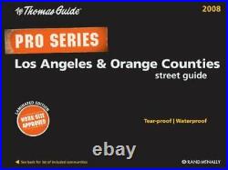 THOMAS GUIDE PRO SERIES 2008 LOS ANGELES & ORANGE COUNTY, By Not Available VG+