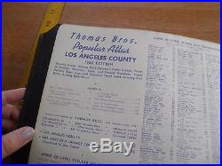 Thomas Bros. Brothers street guide Los Angeles Orange County map book 1958