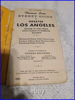 Thomas Bros. Guide 1947 Los Angeles County Street Guide Vintage