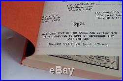 Thomas Bros. Los Angeles County Street Guide Vintage 1955 Pocket Size Mint