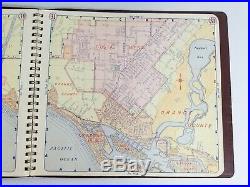 Thomas Bros Map Los Angeles Orange County 1955 Very Rare Excellent