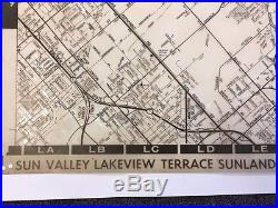 Thomas Bros. Maps Street Guide Original Mylar Tile Los Angeles County 1/1 RARE