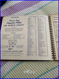 Thomas Bros Popular Atlas Of Los Angeles County 1955 Addition rare