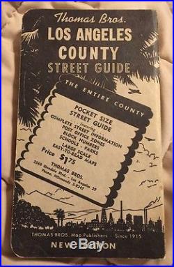 Thomas Brothers Los Angeles County Street Guide 1956