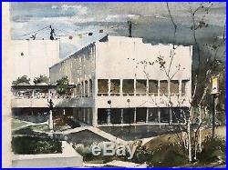 Tooby Burton Yellowstone Artist Watercolor Painting Los Angeles County Museum