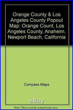 USED (VG) Orange County & Los Angeles County Popout Map Orange Count, Los Angel