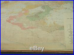 Usgs Topographic Antique 1924 Pull Down Map La & Ventura County California