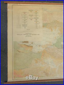 Usgs Topographic Antique 1924 Pull Down Map La & Ventura County California