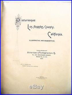VERY RARE 1887 Edition PICTURESQUE LOS ANGELES COUNTY, CALIFORNIA Photogravures