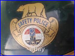 VINTAGE COUNTY OF LOS ANGELES SAFETY POLICE HELMET WithFACE SHIELD