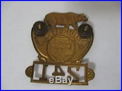 VINTAGE NOVELTY COUNTY OF LOS ANGELES SHERIFF BADGE PIN With BEAR