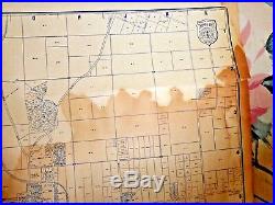 VINTAGE PARCEL MAP THOMAS BROS WHITTIER LOS ANGELES COUNTY FULLERTON c1930