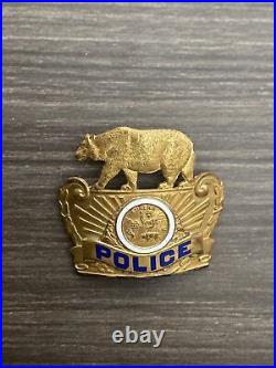 VTG California Eureka Police Golden, Bear La County Los Angeles? Emblem Obsolete