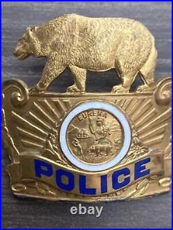 VTG California Eureka Police Golden, Bear La County Los Angeles? Emblem Obsolete