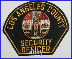 Very Old LOS ANGELES COUNTY Security Officer California Vintage Black FELT patch