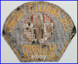 Very Old LOS ANGELES COUNTY Security Officer California Vintage Black FELT patch