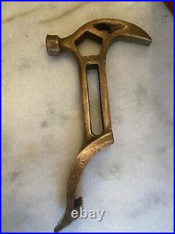 Very Rare! Bronze Antique Los Angeles County Fire Department Fire Hydrant Tool